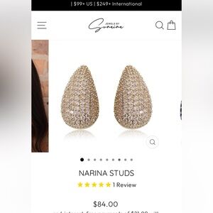 Jewels by Sunaina Narina Teardrop Earrings gold
